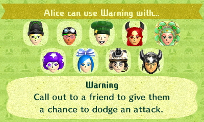 Call out to a friend to give them a chance to dodge an attack.