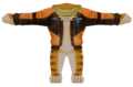 Model of a tiger Amiimal wearing a Lightning Jacket