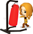 Official artwork of a Mii using a punching bag.