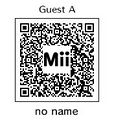 Guest A's QR Code for Mii Maker.