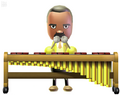 Andy playing the marimba.