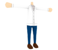 Model for a Mii's body prior to transforming into an Amiimal