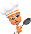A Mii wearing the default Chef armor.