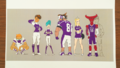 Concept art of human-like characters that preceded Sportsmates