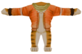 Model of a tiger Amiimal wearing a Wing Jacket