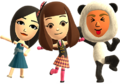 Reiko also appears in the Miitomo official website. She is dressed on the blue dress.