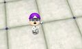A Mii looking up at the sky from the tower.